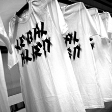 Migration T-shirt installations by Nada Prlja