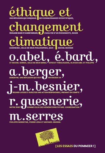 &Eacute;thique et changement climatique &ndash; Olivier Abel, &Eacute;douard Bard et al. (2015)