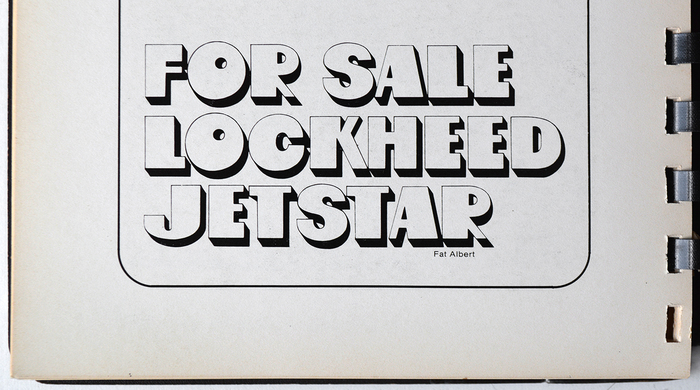Fat Albert, a – probably unauthorized – phototype adaptation of OP-Letter, as shown in The Complete Lettergraphics Library. Culver City: Lettergraphics International Ltd., 1976.