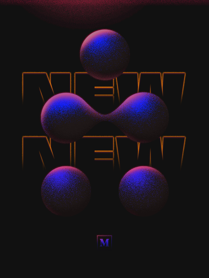  Black 25 (Sharp Type, 2017) with glowing outline effect for The New New, the November 2018 issue of Medium’s monthly digital magazine.