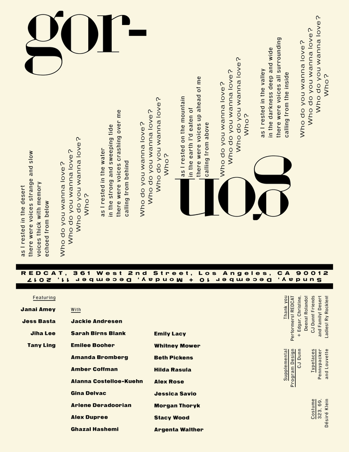 Carolyn Pennypacker Riggs performance art programs 2