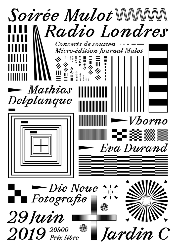 Soirée Mulot / Radio Londres, Jardin&nbsp;C 1