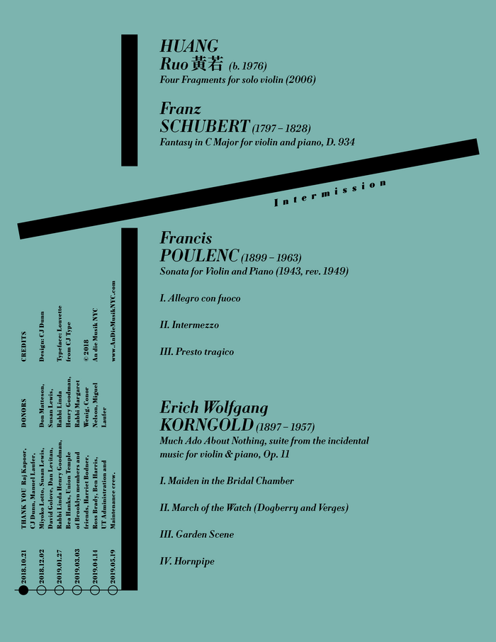 An die Musik NYC, 2018–19 season 3
