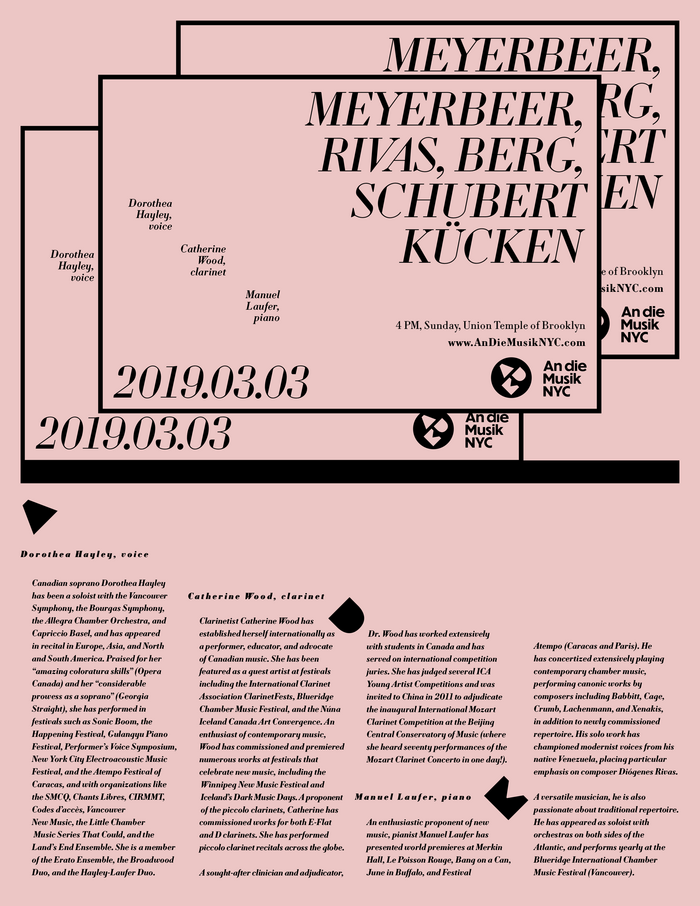 An die Musik NYC, 2018–19 season 11