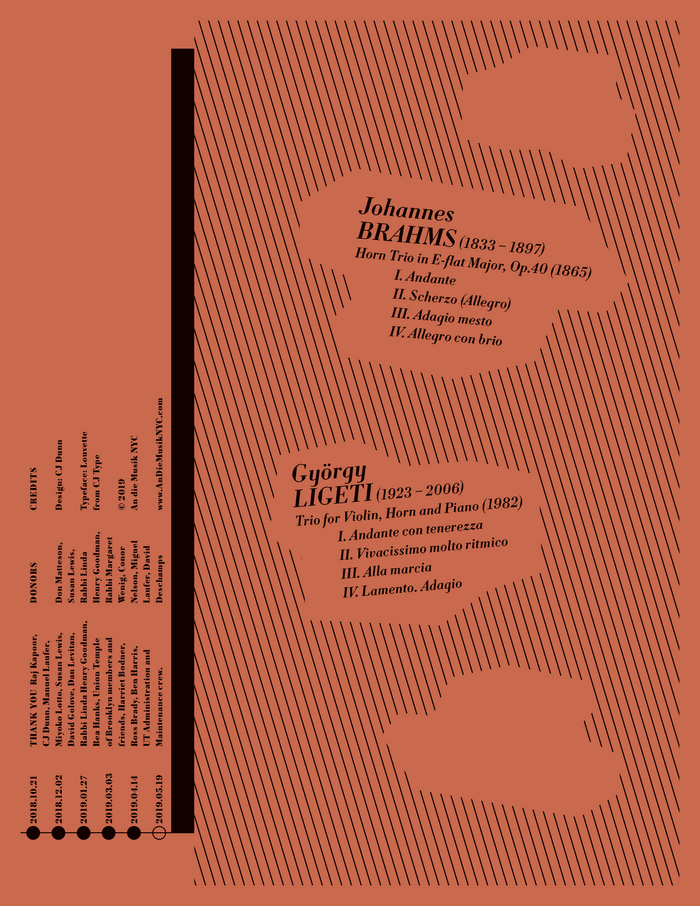 An die Musik NYC, 2018–19 season 15