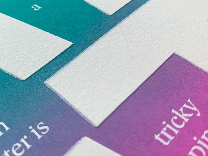 Puff ink gives the poster depth and a nice, fuzzy texture.