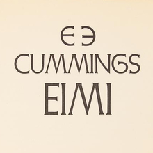 <cite>EIMI</cite> by E. E. Cummings (Covici Friede, 1933)