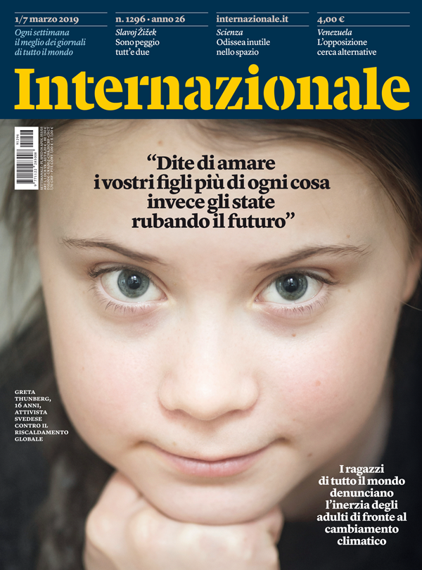 On the cover of the issue dated March 7 2019 we see a photograph of Greta Thunberg. The cover story was about the mobilization of young people from all over the world against the delay of adults in addressing the problem of climate change.