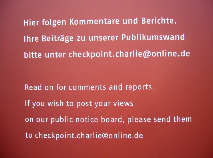 Berlin Wall timeline exhibition 1
