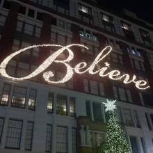 “Believe” sign at Macy’s in Herald Square