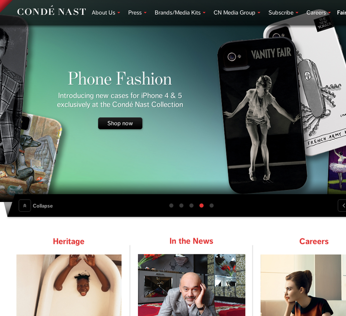 Condé Nast homepage 2