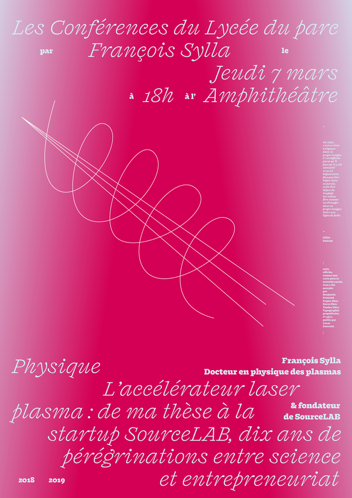 Conférences du Lycée du Parc 2018-19