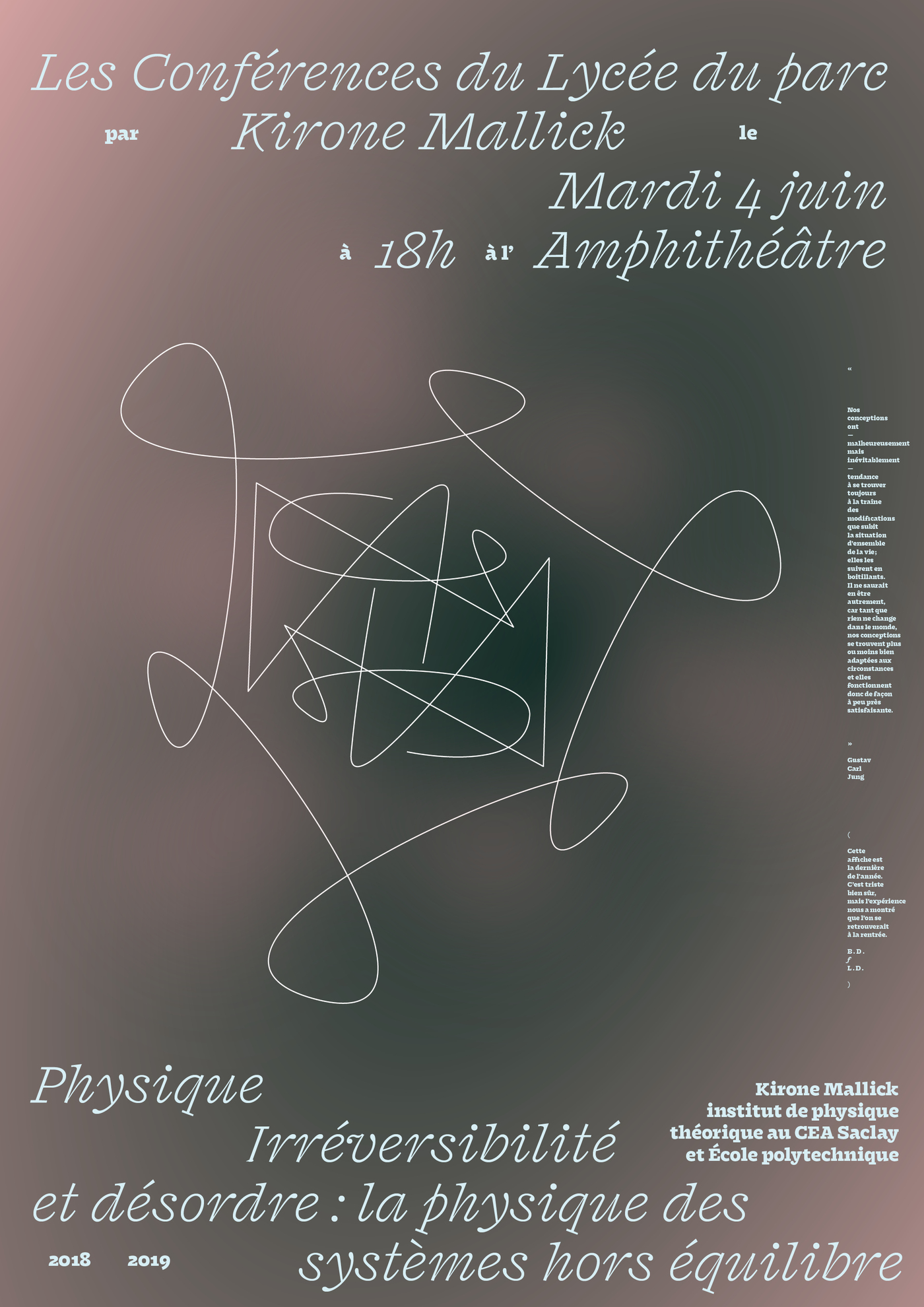 Conférences du Lycée du Parc 2018-19