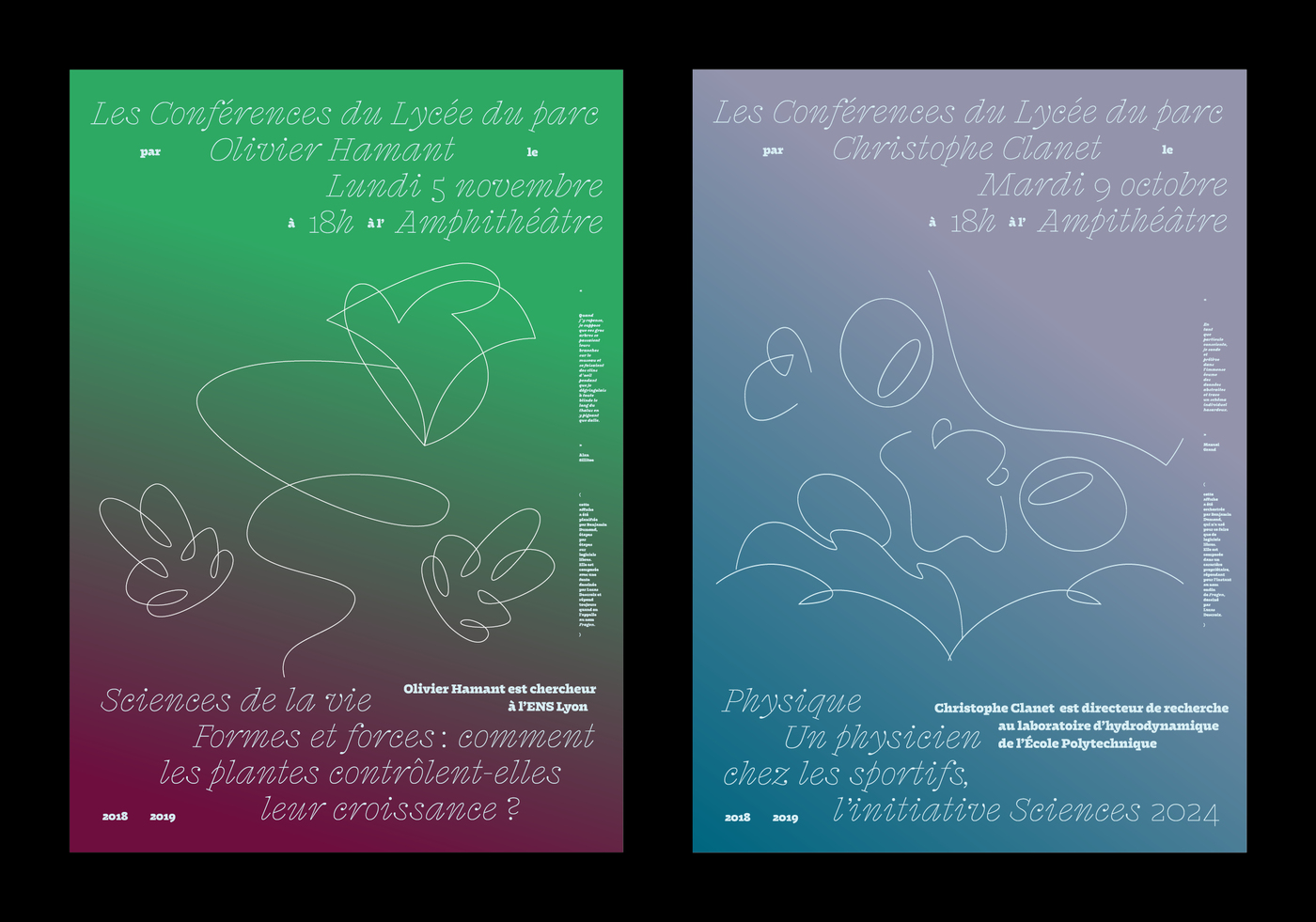 Conférences du Lycée du Parc 2018-19