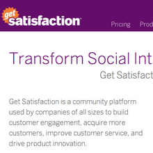 Get Satisfaction website