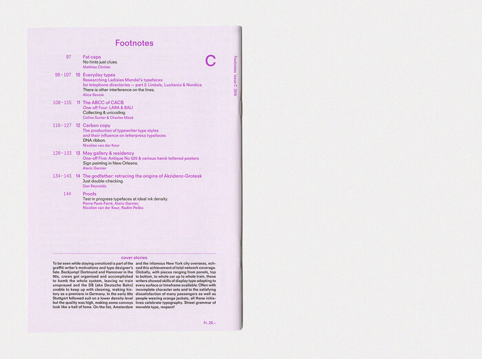 Footnotes, issue C 7
