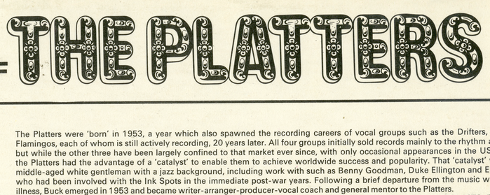 The Platters – The Best of (Vol 1 &amp; 2) album art 5