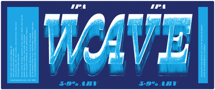 “WAVE” is set in all caps Italic Caslon French Antique.