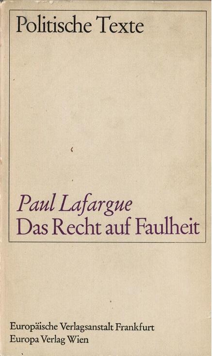 Das Recht auf Faulheit by Paul Lafargue, 1966