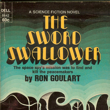 <cite>The Sword Swallower</cite> by Ron Goulart (Dell)