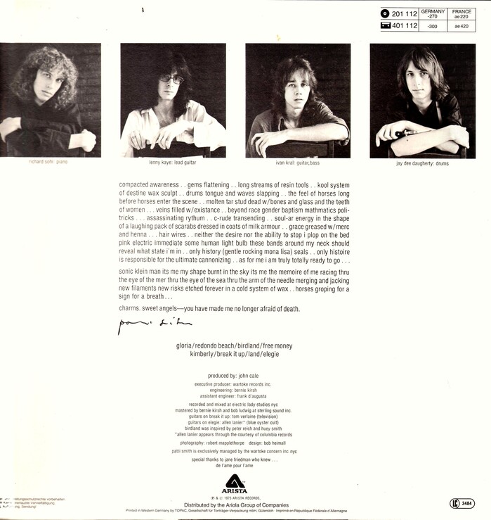 Most of the back cover is set in all lowercase letters. The images show the German release.