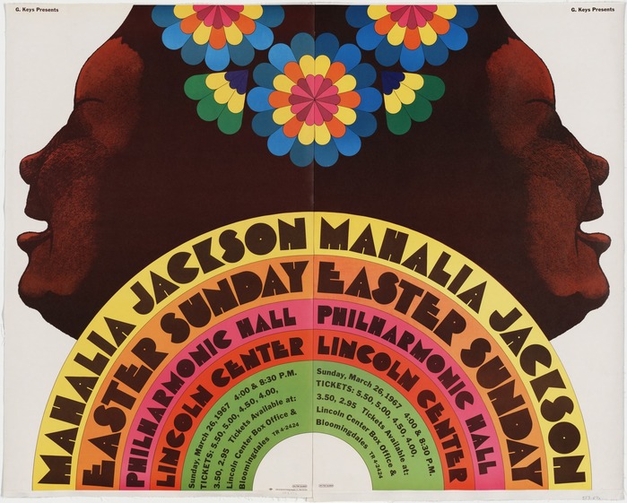 Mahalia Jackson at Lincoln Center Philharmonic Hall concert poster 2