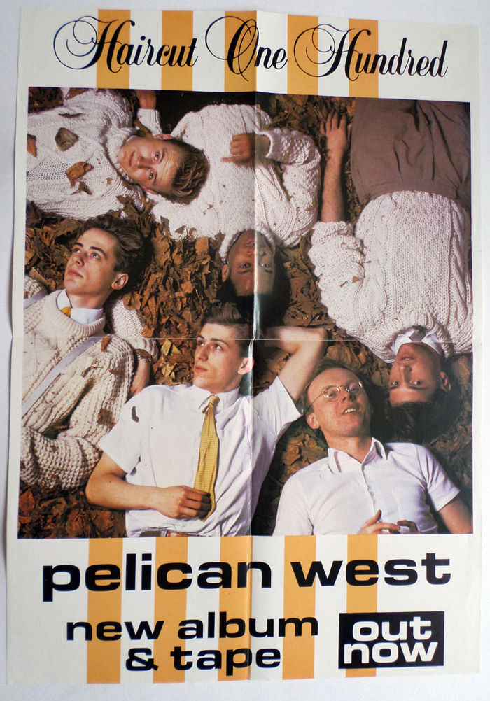 For the release poster, Peter Hill used the same band photo and paired it with  Bold Extended and  (Letraset, 1978).