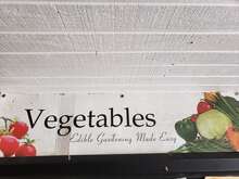 “Vegetables” sign, Duda’s Farm Store