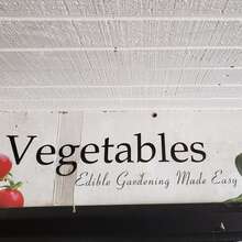 “Vegetables” sign, Duda’s Farm Store