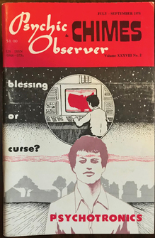 <cite>Psychic Observer &amp; Chimes</cite> magazine logos and covers