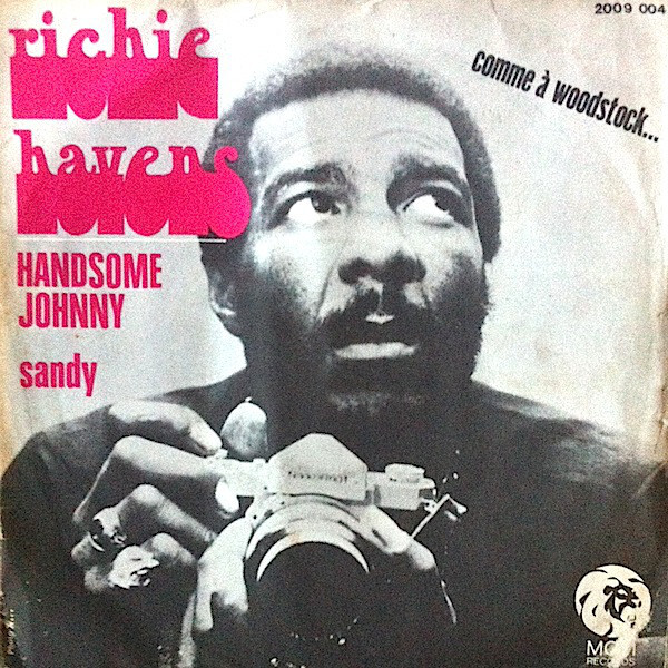 Richie Havens – “Handsome Johnny” / “Sandy” French single cover 1