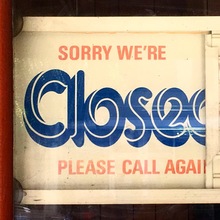 Closed/Open sign with slotted board