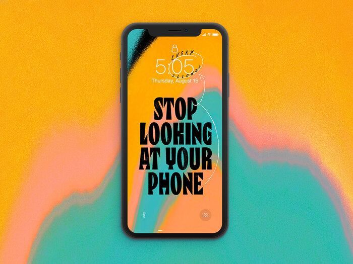 “Stop Looking at Your Phone” wallpaper 1