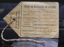 Fiche de blessure de guerre, Mémorial de Verdun