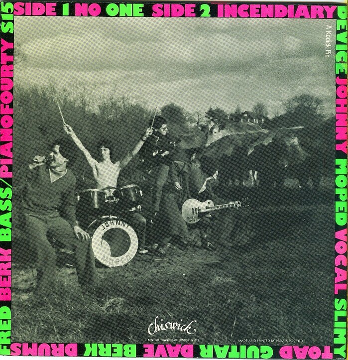 “No One” / “Incendiary Device” – Johnny Moped 2