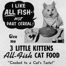 3 Little Kittens Cat Food ad