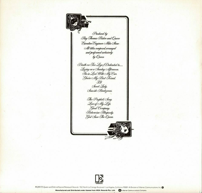 York is also used for the phonographic info and the track list on the back cover.