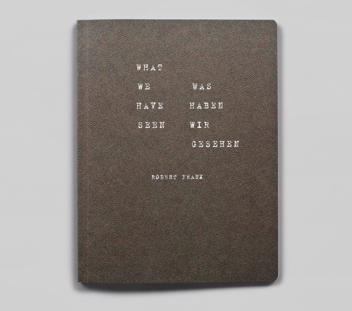 While You Would features a center-aligned title – another thing that is difficult to achieve with an actual typewriter – the arrangement of Was haben wir gesehen / What we have seen doubles down on the pretended mechanical manufacture by aligning the lines imperfectly.