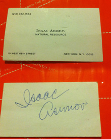 Isaac Asimov’s business card