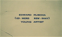 Edward Ruscha’s business card