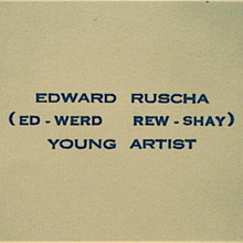 Edward Ruscha’s business card