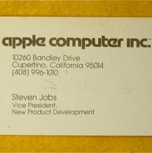 Apple logo (1977) &amp; Steve Jobs business card (1979)