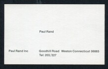 Paul Rand’s Business Card