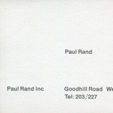 Paul Rand’s business card