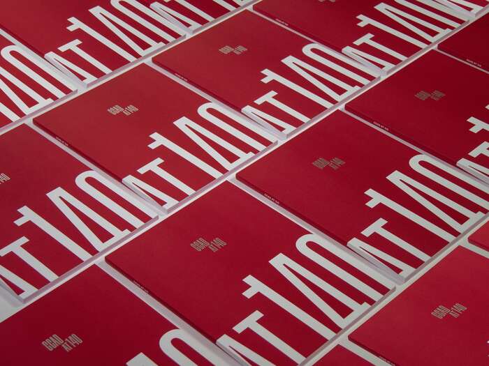 The cover employs Rainer in two places in an extreme size contrast.