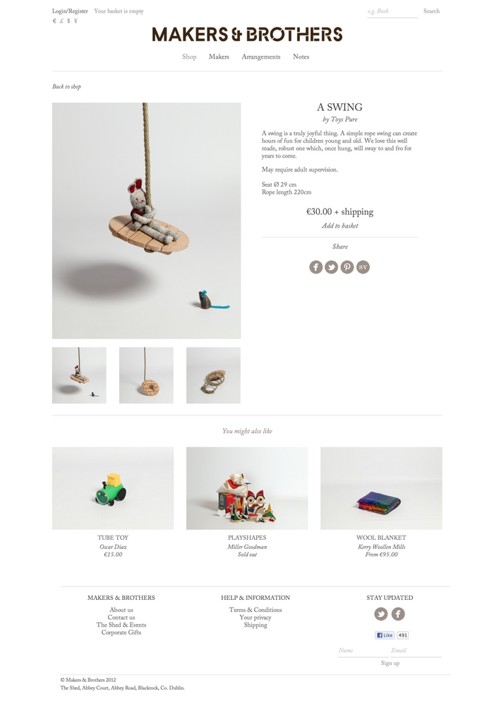 Product page.