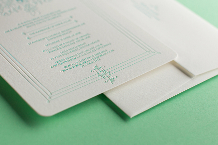 Deb &amp; Jules wedding invitation 2