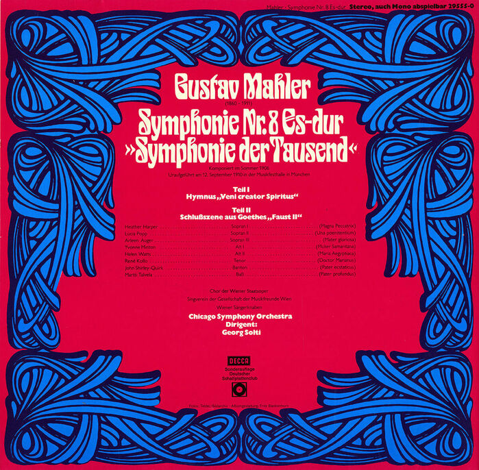Gustav Mahler, Symphonie Nº8 (Decca&nbsp;/ Deutscher Schallplattenclub) album art 2