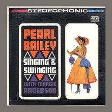 <cite>Pearl Bailey Singing and Swinging With Margie Anderson</cite> album art