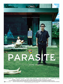 <cite>Parasite</cite> movie poster and trailer